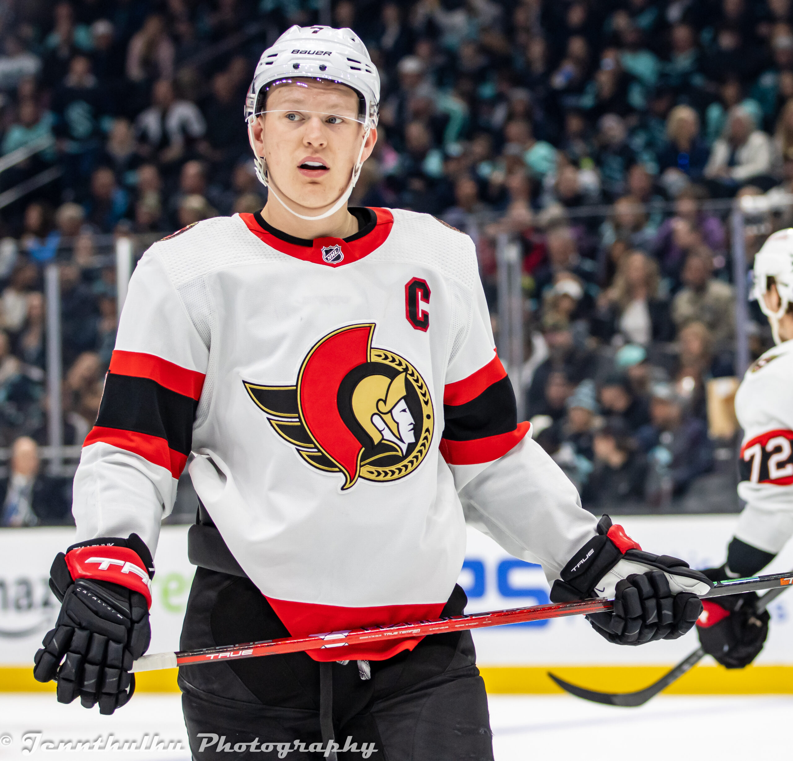 Brady Tkachuk – NHL Brady Tkachuk með Ottawa Senators í leik gegn Seattle Kraken árið 2023